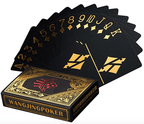 Impermeabile nero carte da poker carte da gioco professionali